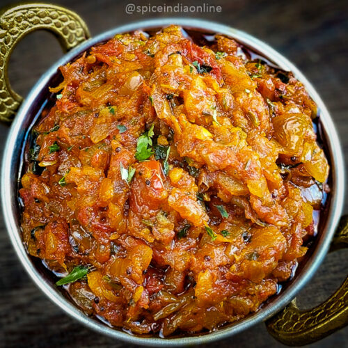 Tomato Onion Chutney Recipe - Thakkali Thokku — Spiceindiaonline