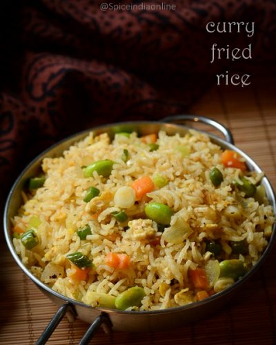 Curry Fried Rice Recipe - Indian Style Curry Fried Rice — Spiceindiaonline